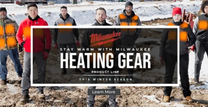 Milwaukee Tool, stay warm with Milwaukee heated gear this winter season. Learn more