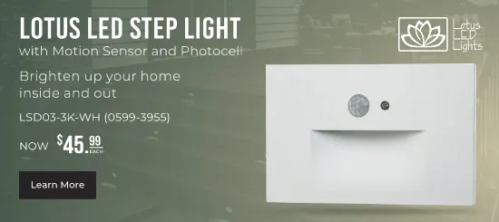 Lotus LED lights. Lotus LED step light. With motion sensor and photocell. Brighten up your home inside and out period now $45.99.