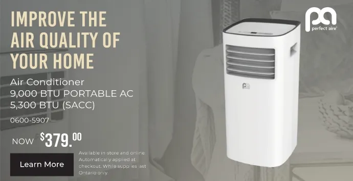 Improve the air quality of your home. Air Conditioner 9,000 BTU Portable AC 5,300 BTU (SACC) Now $379.00