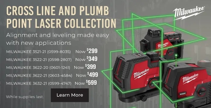 Milwaukee Cross line and Plumb Point Laser Collection.