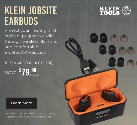 Klein Tools Jobsite Earbuds. Now $79.99
