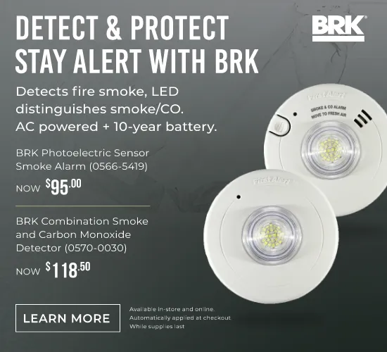 BRK Photoelectric Sensor Smoke Alarm now $95.00 and BRK Combination Smoke and Carbon Monoxide Detector now $118.50 Shop Now 
