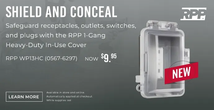 RPP 1-Gang Heavy-Duty In-Us Cover Now $9.95