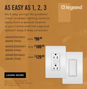 Legrand radiant® Easy 3-Way Kits
