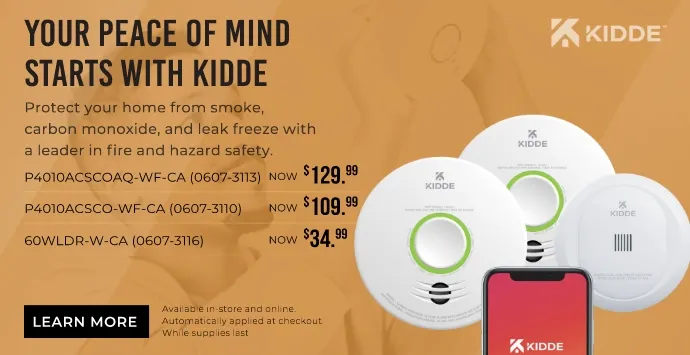 Kidde Smoke and Carbon Monoxide Alarms and Leak Freeze Detector