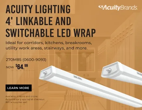 Acuity Lighting 270M85 4' Linkable and Switchable LED Wrap Learn More
